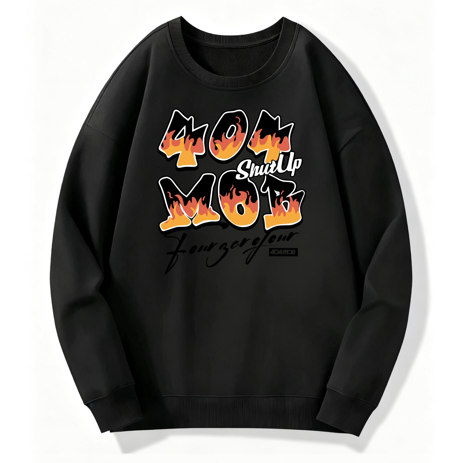 404 Mob Flame Typography Classic Sweatshirt - Image 4