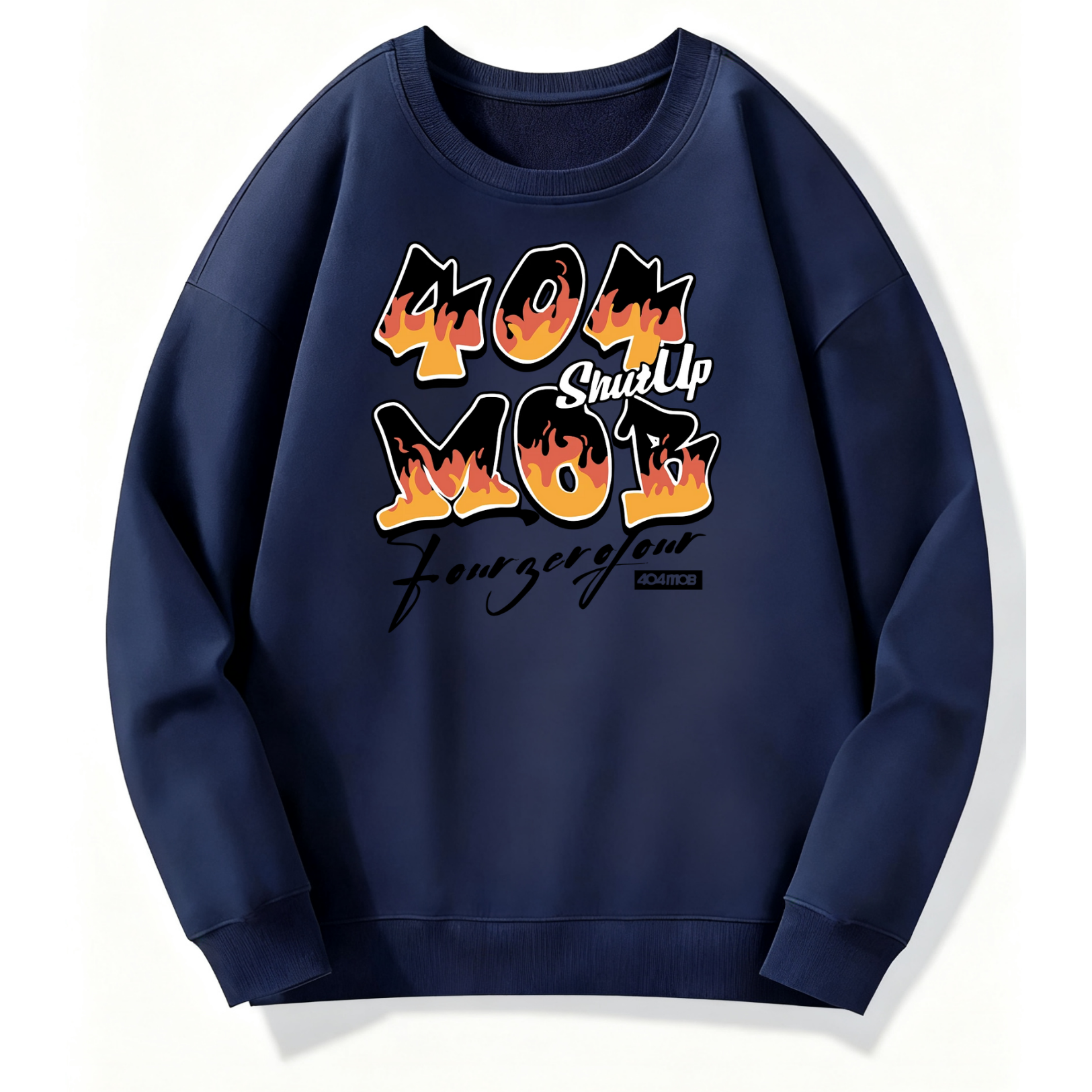 404 Mob Flame Typography Classic Sweatshirt - Image 3